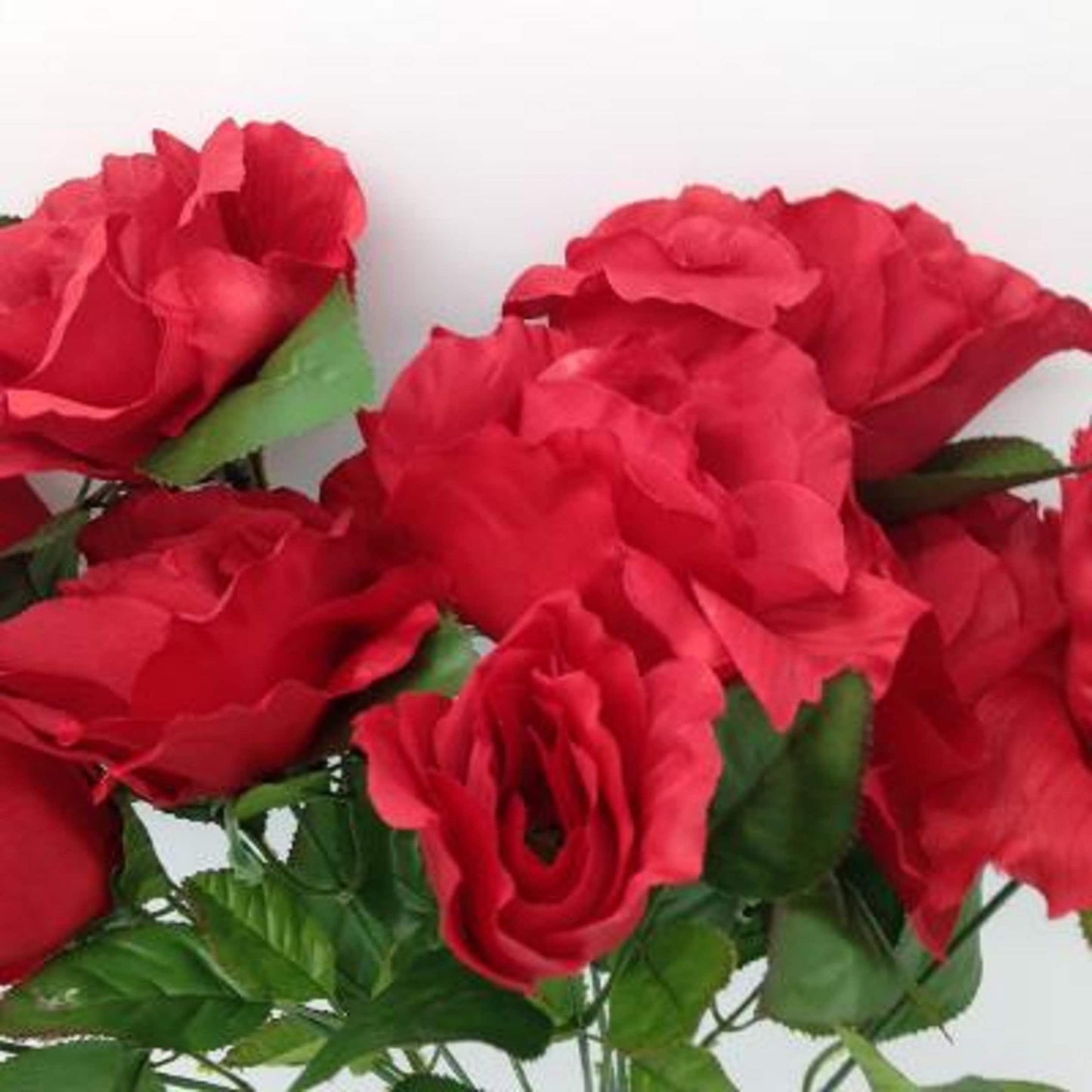 DIY Cemetery BOUQUET of red Open Rose (refill) for Grave-site Presentation in Remembrance of Loved Ones Or Home Garden Use