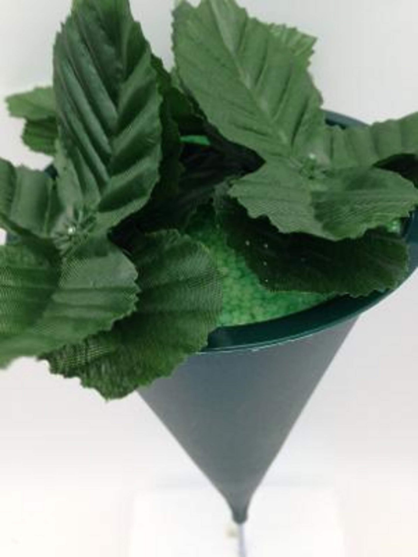 DIY CEMETERY Cone VASE for Flowers, Hard Plastic, Metal Spike for Grave-site Presentation as Loved One Memorial or Home Garden -