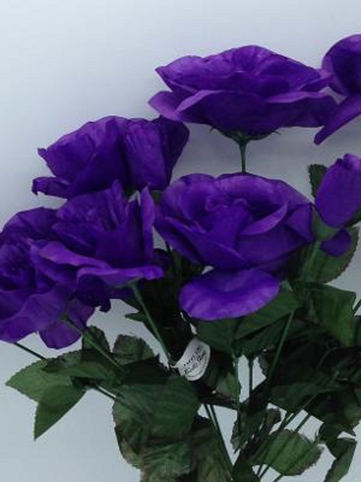 DIY Cemetery BOUQUET of Purple Open Rose (refill) for Grave-site Presentation in Remembrance of Loved Ones Or Home Garden Use
