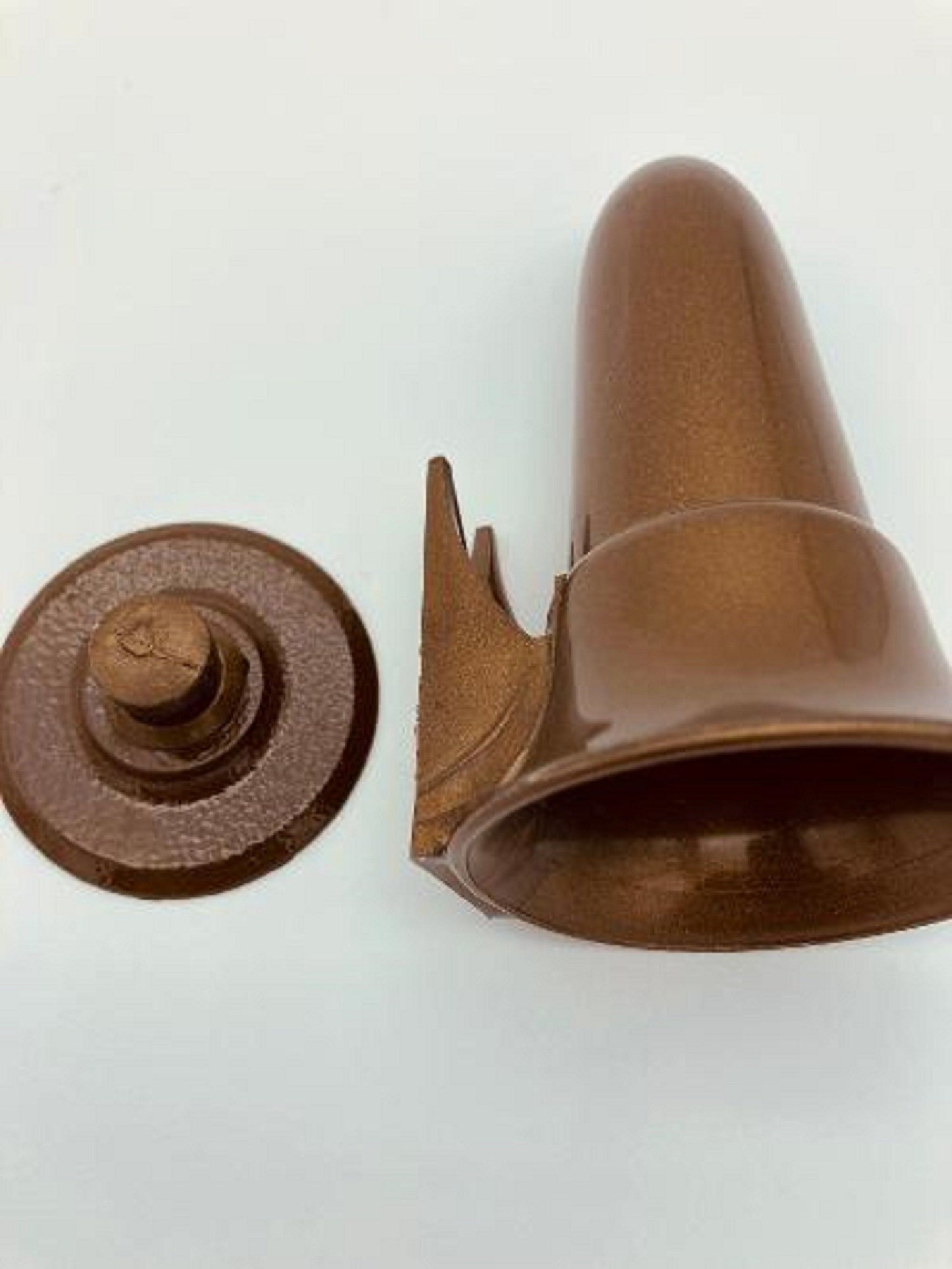 Mausoleum Crypt Brown Vase 4.0 IN - Royal Duchess - (EPOXY) Disc Button Support-