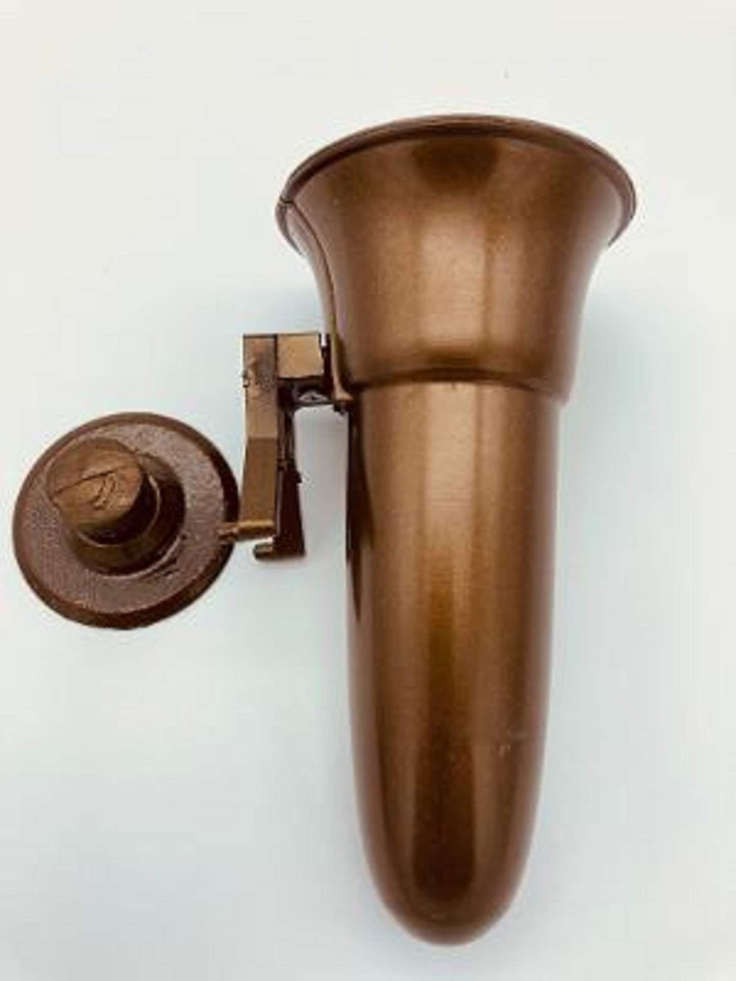 Mausoleum Crypt Brown Vase 5.5 IN - Royal Duchess - (EPOXY) Disc Button Support-