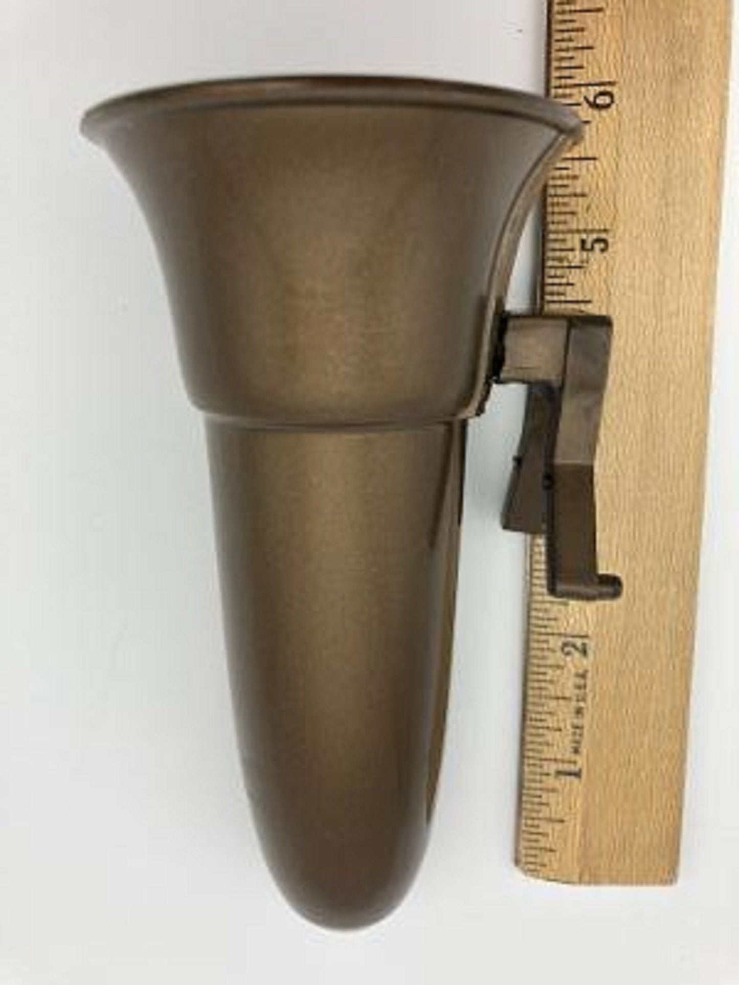 Mausoleum Crypt Injection Molded Brown Plastic with Inverted "V" Vase (ONLY Replacement; NO Hardware) 5.5 inch - Royal Duchess