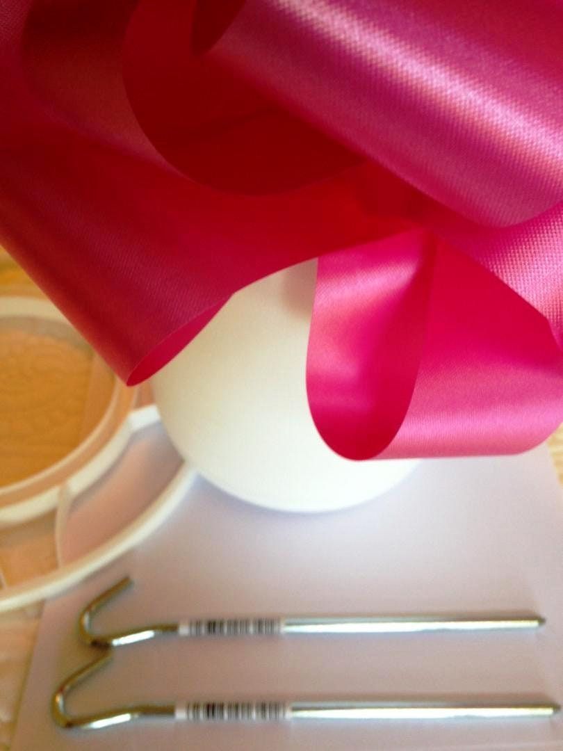 Cemetery Silk flower RED ROSEBUDS, Hoop Handle for Grave-site Presentation in Remembrance of Loved Ones -