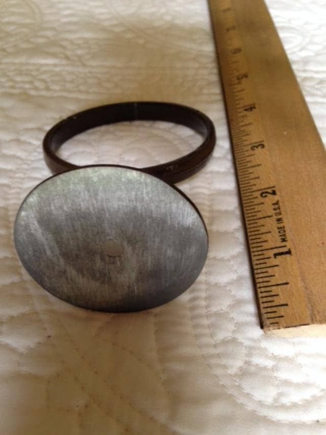 Crypt Mausoleum Vase & Silk Flowers w/ Epoxy Disc Base Ring