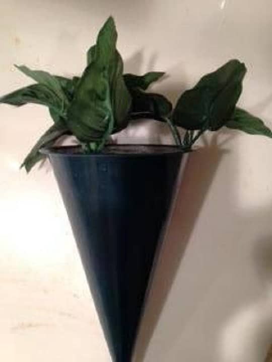 DIY CEMETERY Cone VASE for Flowers, Hard Plastic, Metal Spike for Grave-site Presentation as Loved One Memorial or Home Garden -