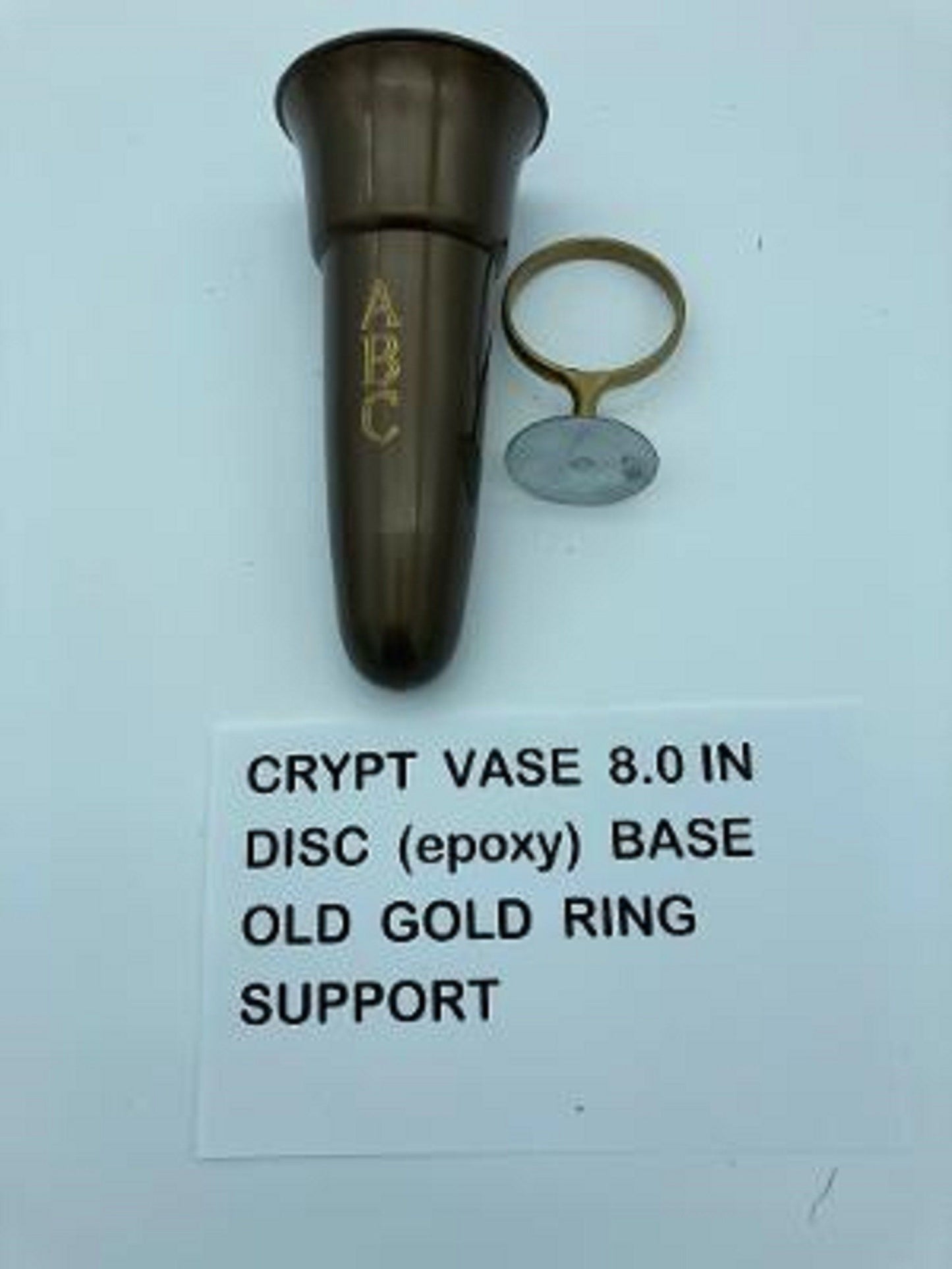 Custom Engraved Crypt Mausoleum Vase Royal Duchess 8 IN - Add 3 Personal Engraved Initials - Stacked