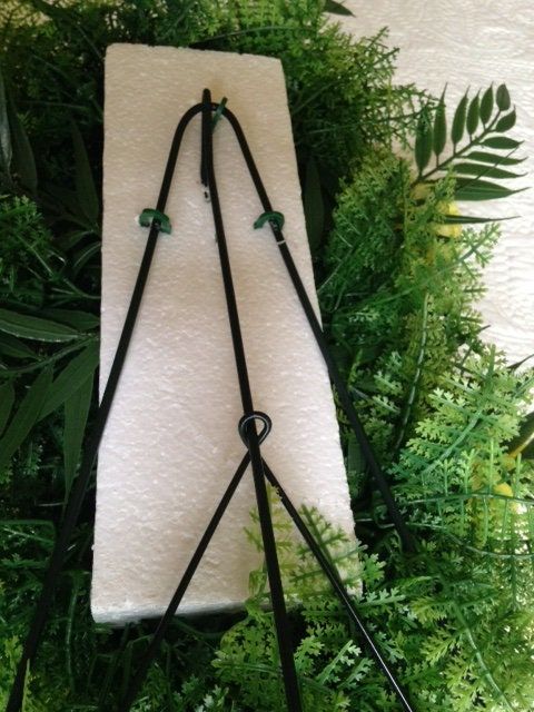 Artificial FLOWER SPRAY in Deluxe Yellow Easel Mount for Grave-site Presentation in Remembrance of Loved Ones -