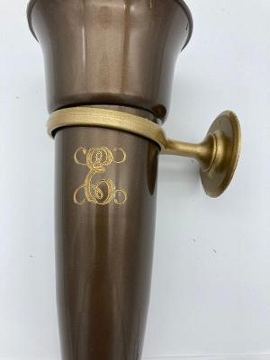 Custom Engraved Crypt Mausoleum Vase Royal Duchess 8 IN - Add Personal Engraved Initial