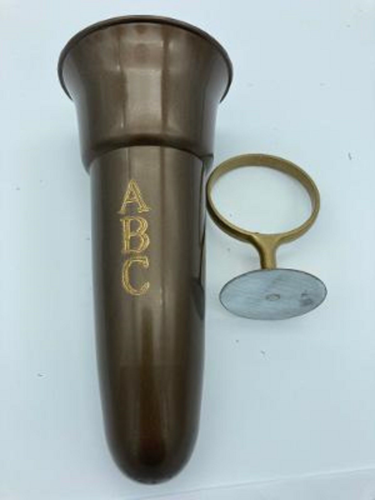 Custom Engraved Crypt Mausoleum Vase Royal Duchess 8 IN - Add 3 Personal Engraved Initials - Stacked