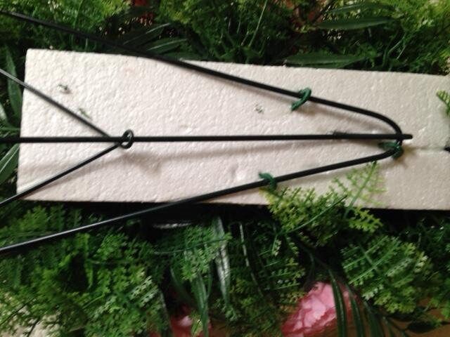 FLOWER Cemetery SPRAY on Easel in Pink Silk Roses & Carnations for Grave-site Presentation in Remembrance of Loved Ones -