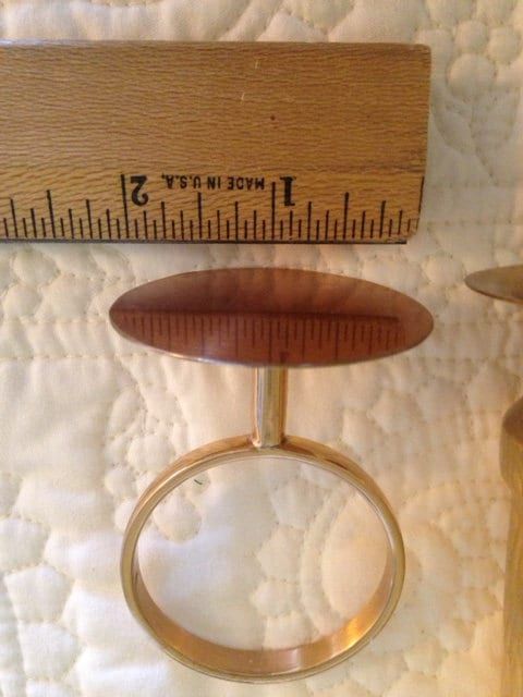 Crypt Mausoleum Niche Bronze Metal Vase -  5 IN with 2 IN  Disc Base for Epoxy Mount -