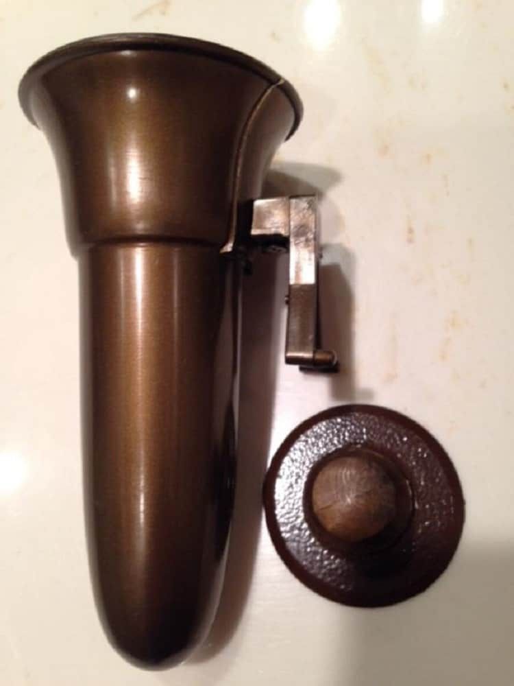 Silk Flowers and Crypt Mausoleum Vase with Disc Base Button for Epoxy