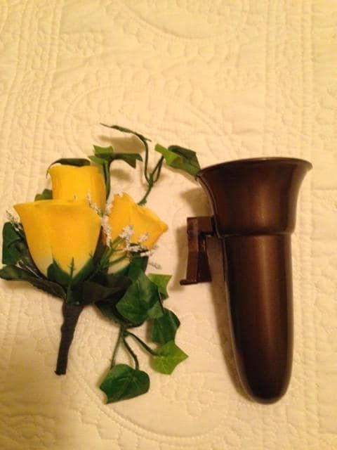 Niche Mausoleum Brown Vase 4 IN  with standard Bolt Ring Support - Royal Duchess -