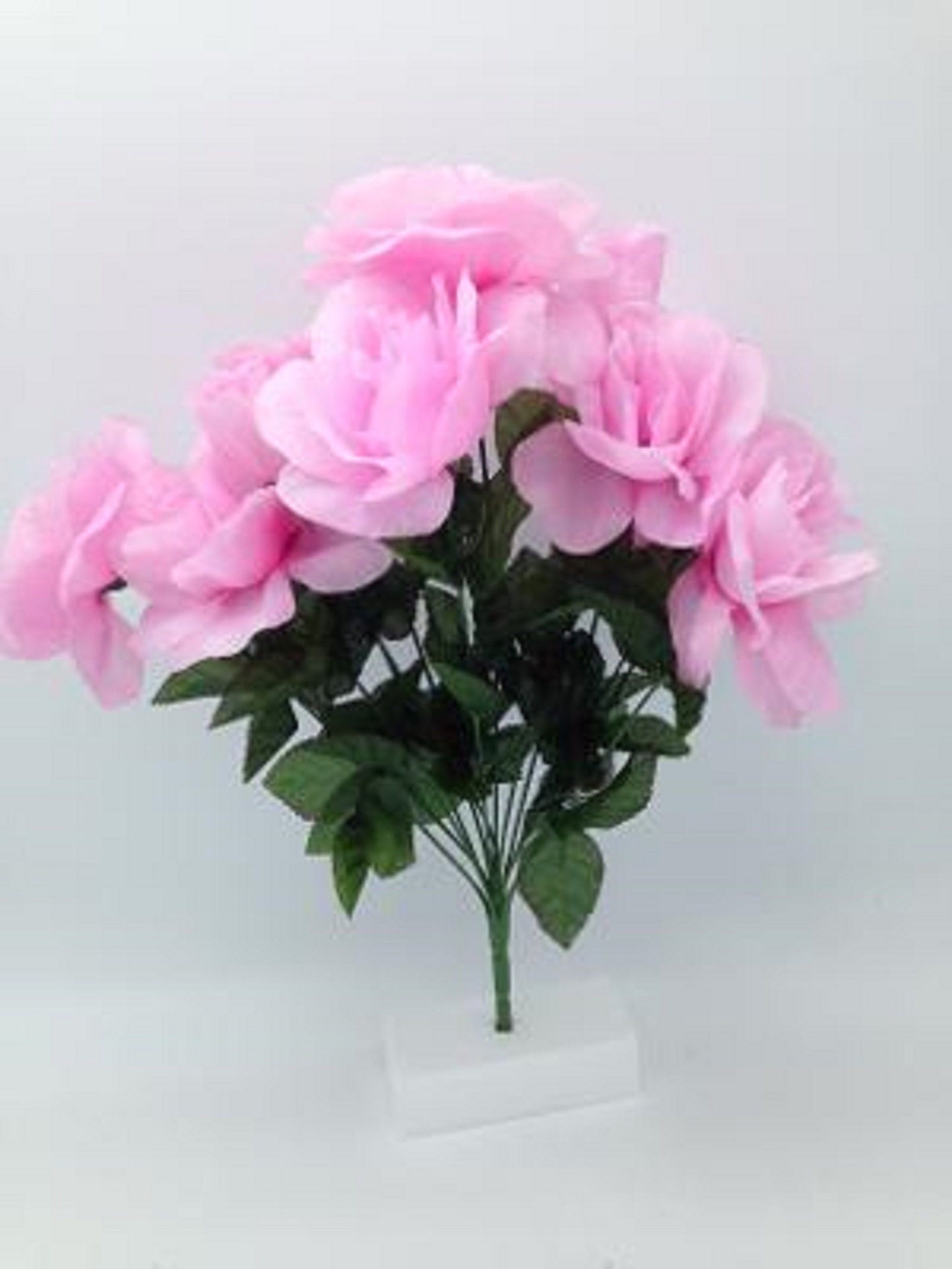 DIY Cemetery BOUQUET of PINK Open Rose (refill) for Grave-site Presentation in Remembrance of Loved Ones Or Home Garden Use