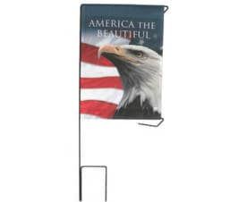 Cemetery Garden DIY BANNER "America The Beautiful" for Grave-site Presentation in Remembrance of Loved Ones or Home Garden Use -