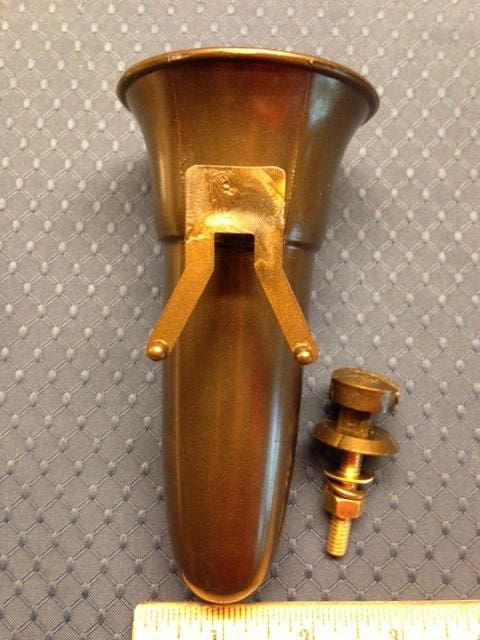 Mausoleum Crypt Brown Vase 5.5 IN - Royal Duchess - Bolt / Button Support -