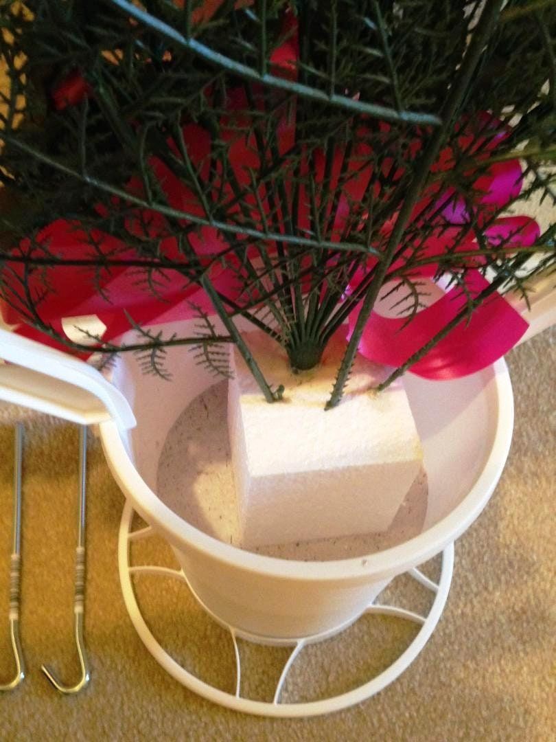 CEMETERY SILK Flower Burgundy ROSEBUDS, Hoop Handle Basket for Grave-site Presentation in Remembrance of Loved Ones -