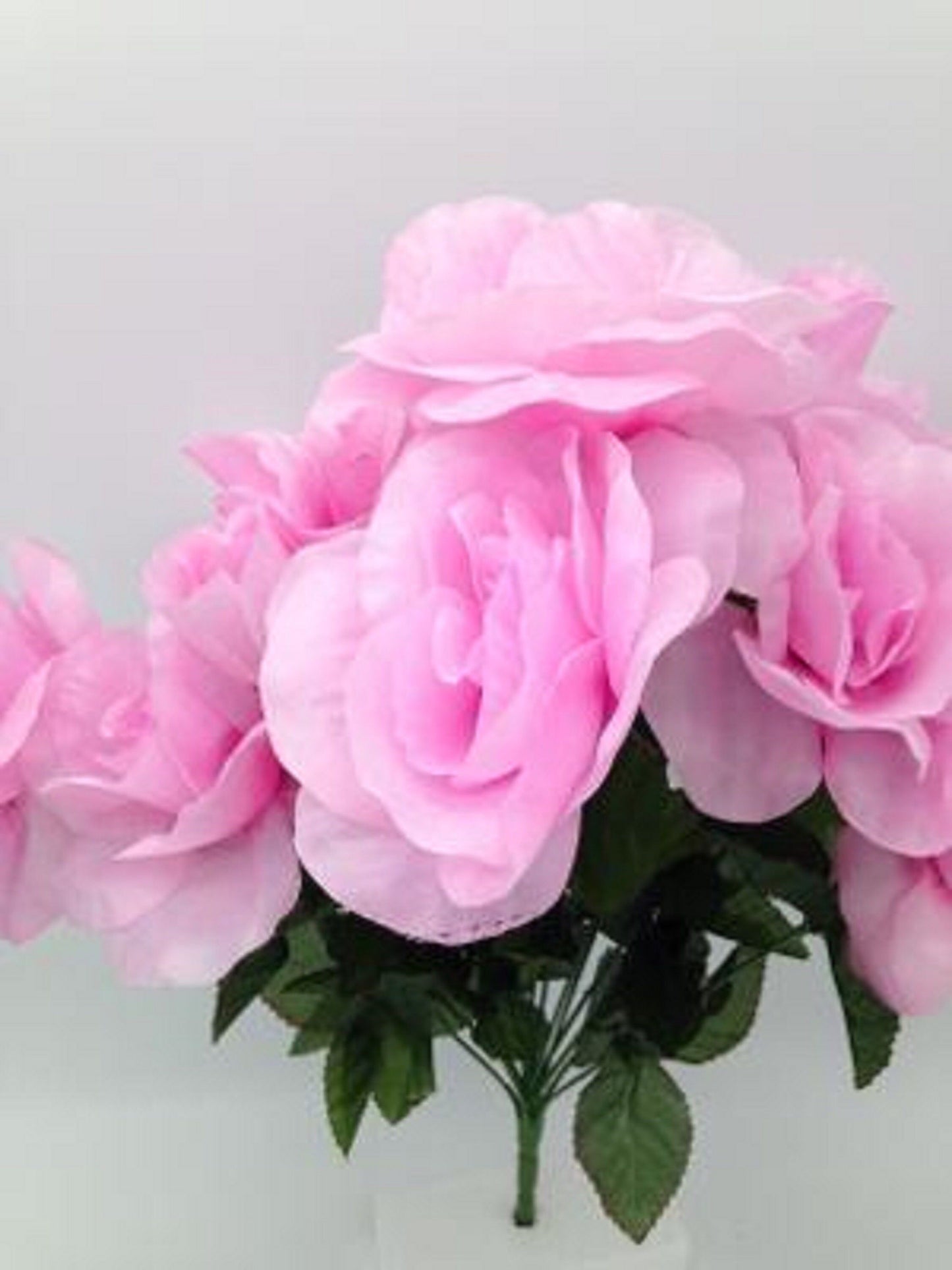 DIY Cemetery BOUQUET of PINK Open Rose (refill) for Grave-site Presentation in Remembrance of Loved Ones Or Home Garden Use