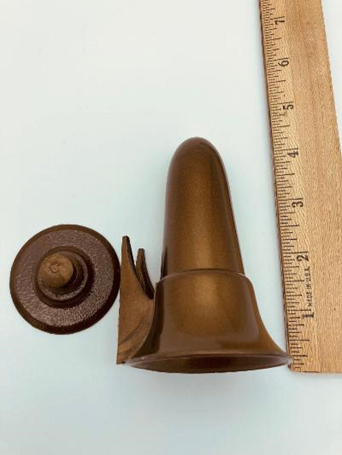 Mausoleum Crypt Brown Vase 4.0 IN - Royal Duchess - (EPOXY) Disc Button Support-