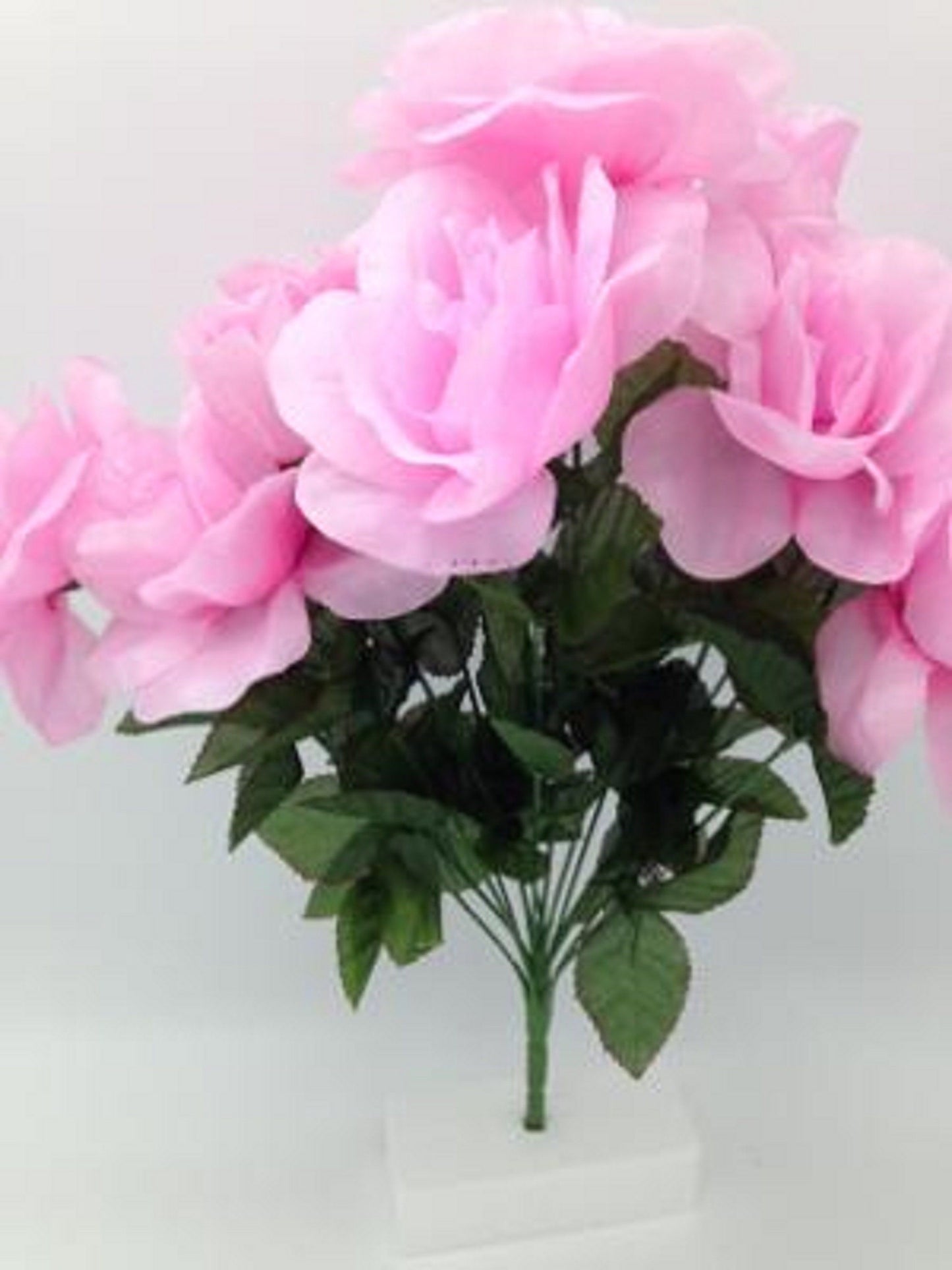 DIY Cemetery BOUQUET of PINK Open Rose (refill) for Grave-site Presentation in Remembrance of Loved Ones Or Home Garden Use