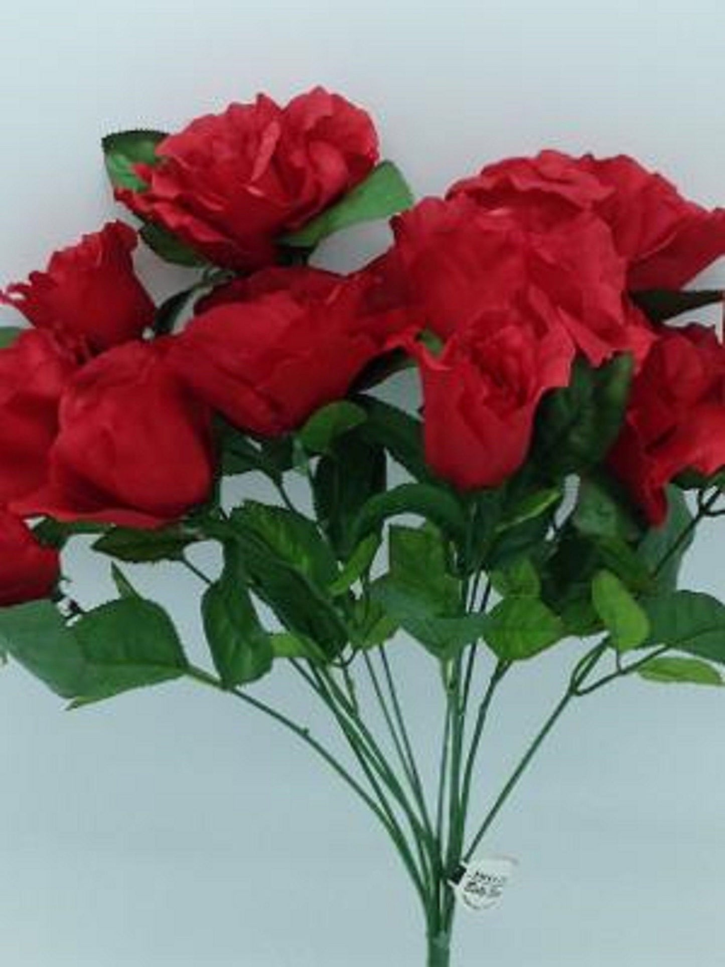 DIY Cemetery BOUQUET of red Open Rose (refill) for Grave-site Presentation in Remembrance of Loved Ones Or Home Garden Use