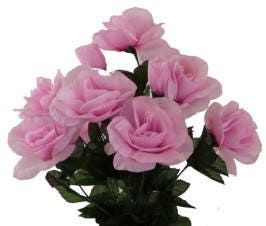 DIY Cemetery BOUQUET of PINK Open Rose (refill) for Grave-site Presentation in Remembrance of Loved Ones Or Home Garden Use