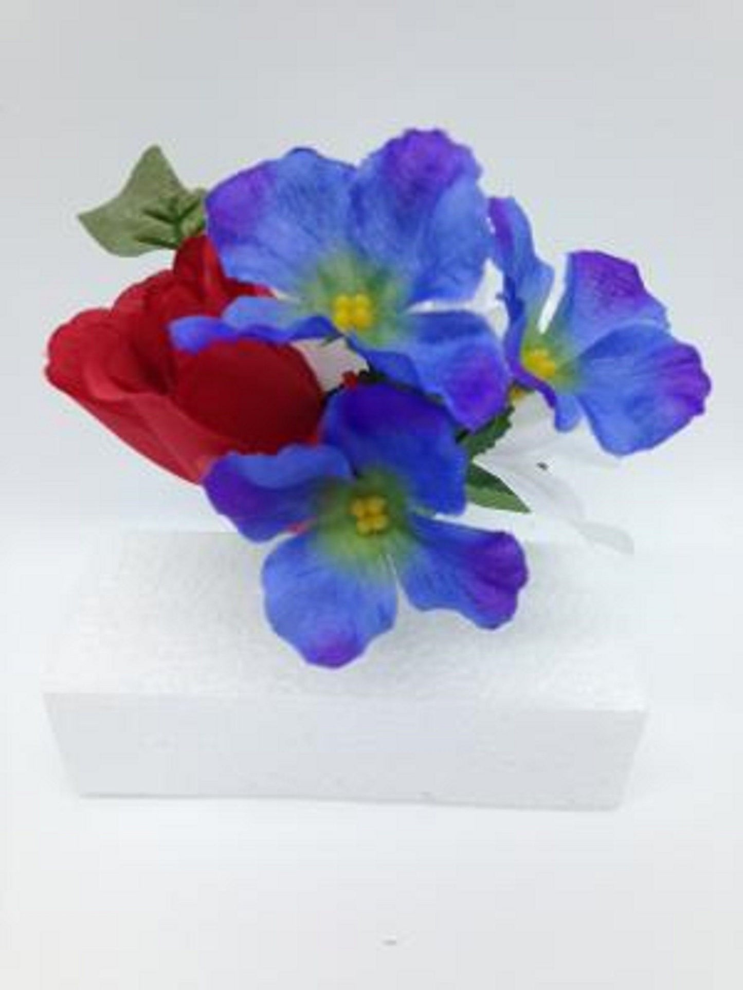 Niche Crypt Artificial Silk Flower Arrangement (NO VASE) of Rose Delphinium Daisy & Ivy -