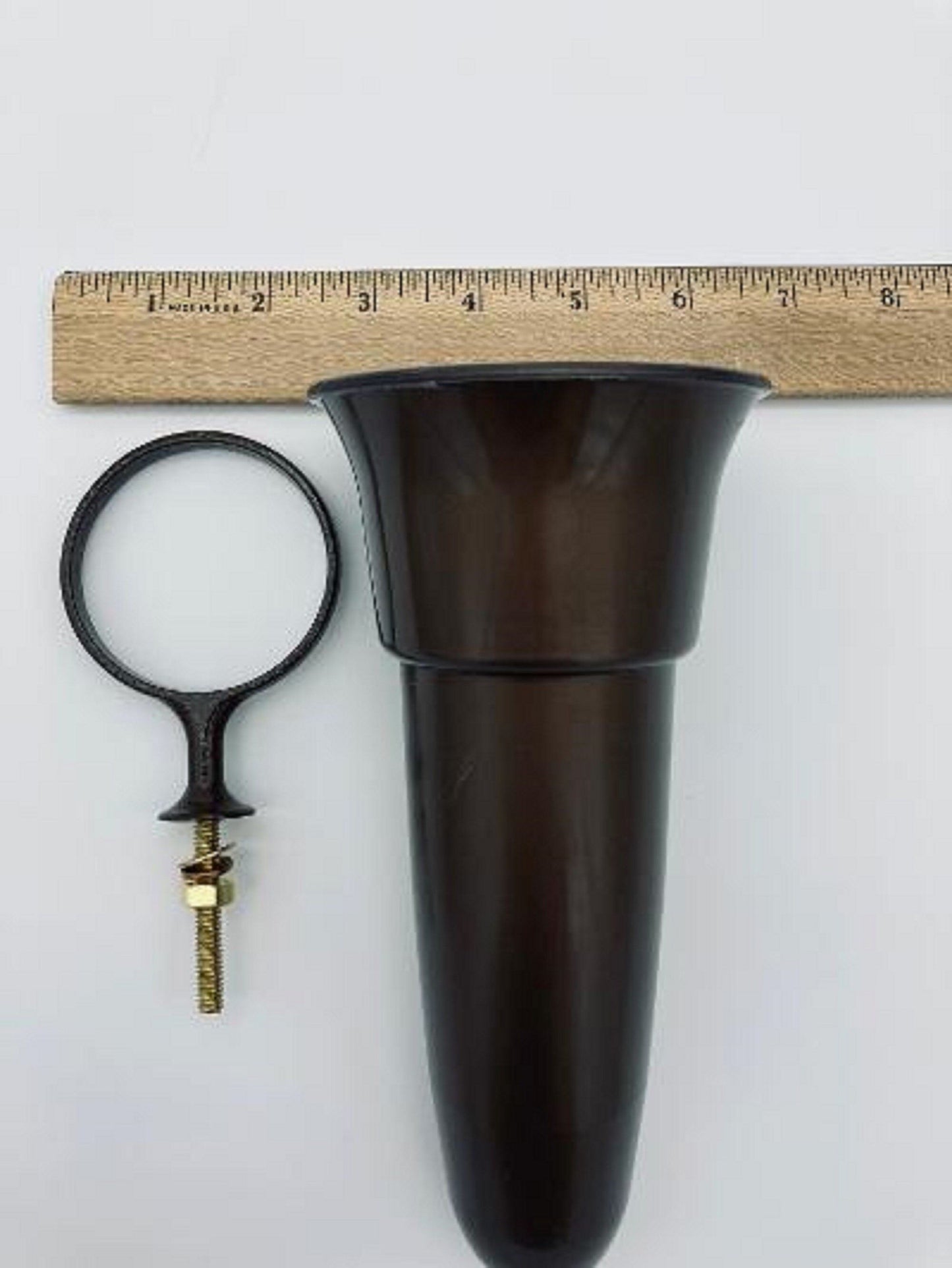 Crypt Mausoleum Vase & Silk Flowers with Ring Bolt Support