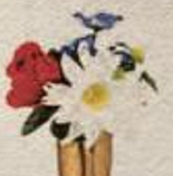 Niche Crypt Artificial Silk Flower Arrangement (NO VASE) of Rose Delphinium Daisy & Ivy -