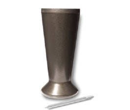 VASE - PLASTIC Premium Molded BRONZE color with Removable Spike for Grave-site Presentation in Remembrance or Home Garden or Do It Yourself