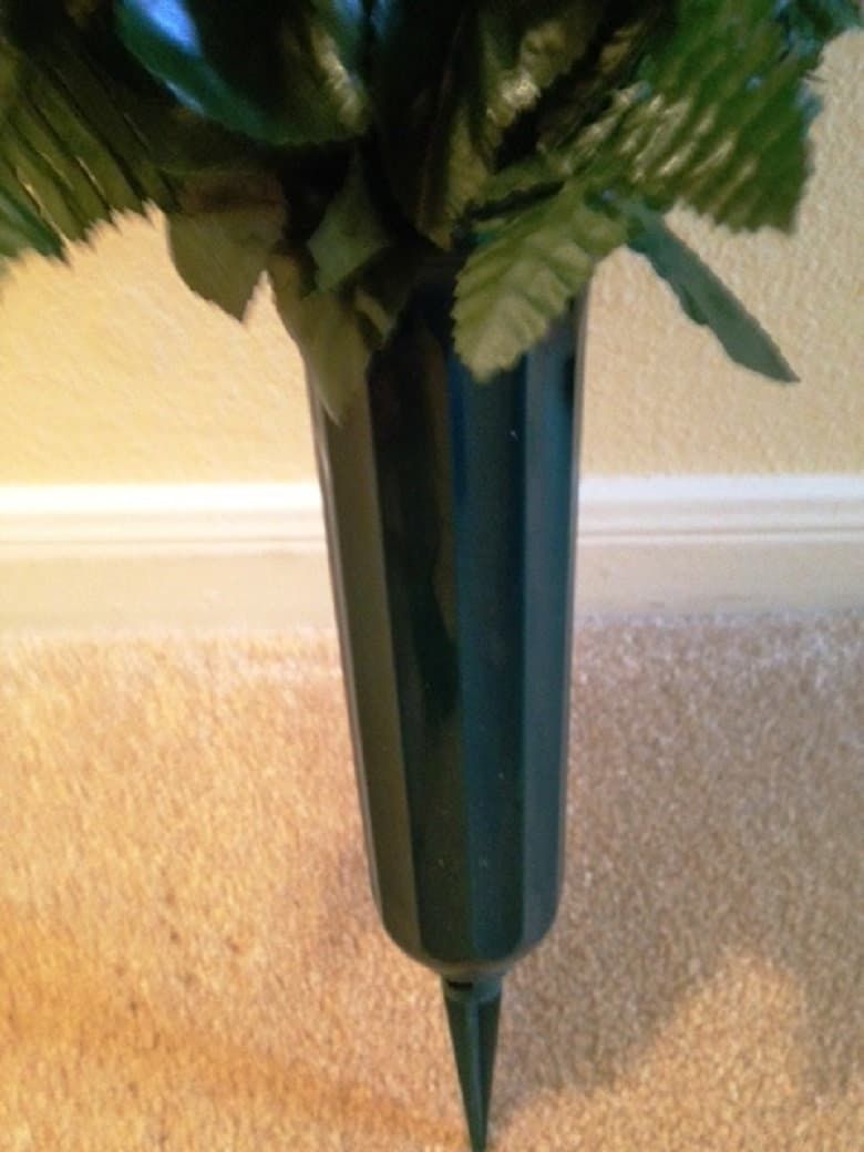 Cemetery Silk Red & Yellow Roses Supreme Arrangement with Vase