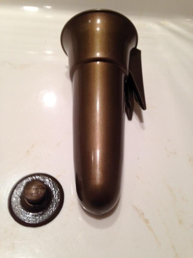 Mausoleum Crypt Brown Vase 7.75 IN - Royal Duchess - (EPOXY) Disc Button Support -