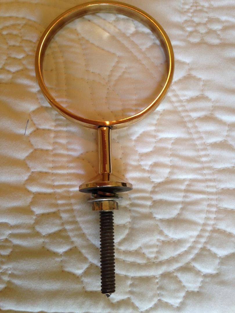 Crypt / Mausoleum  Flower Gold Vase - 7.75 IN Brite BRONZE Standard Ring Support -