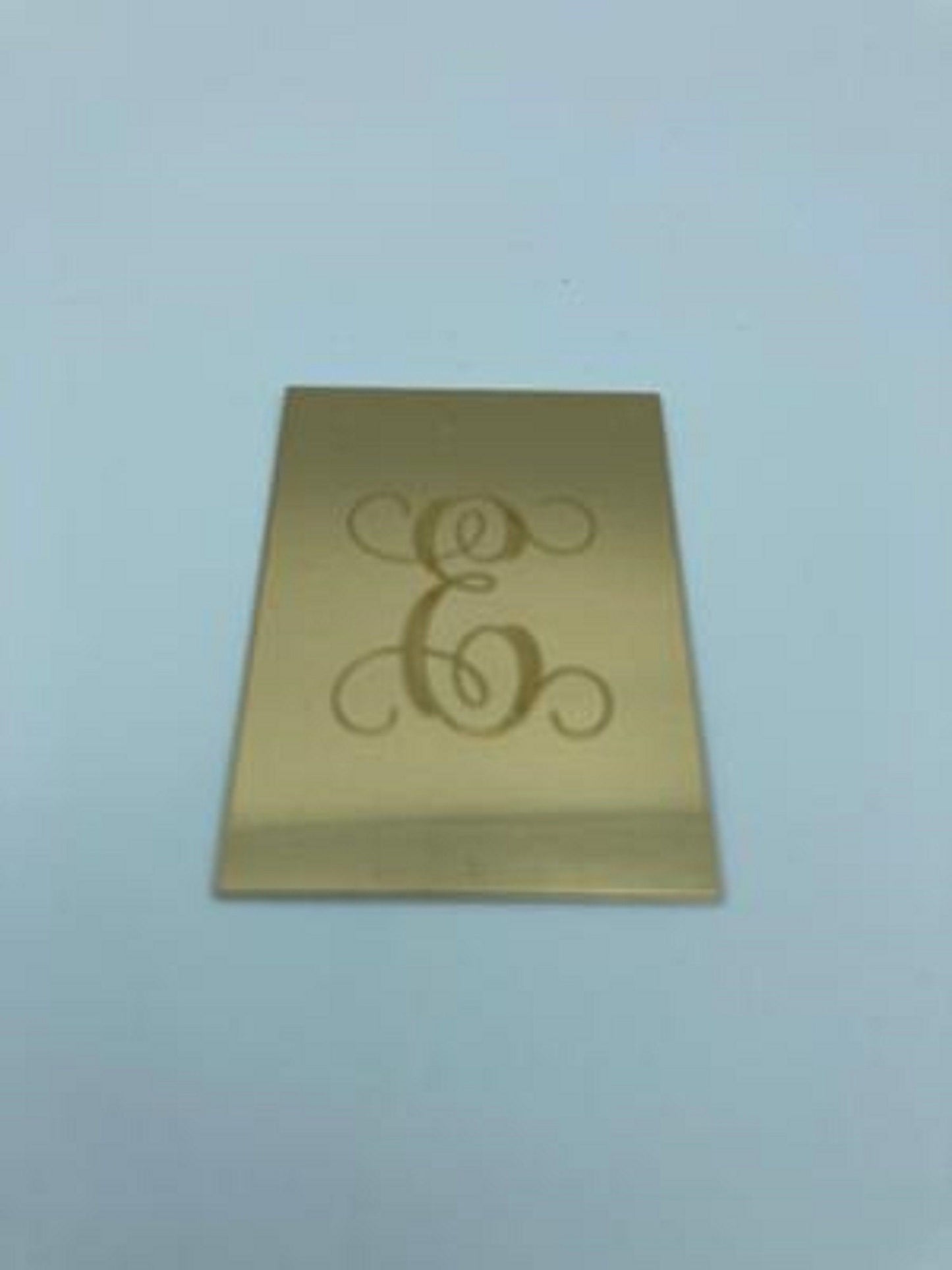 ENGRAVED (custom) SCRIPT (1) INITIAL Crypt Mausoleum Niche Vase - Bronze Metal 7 Inch - Bolt on Ring Base -