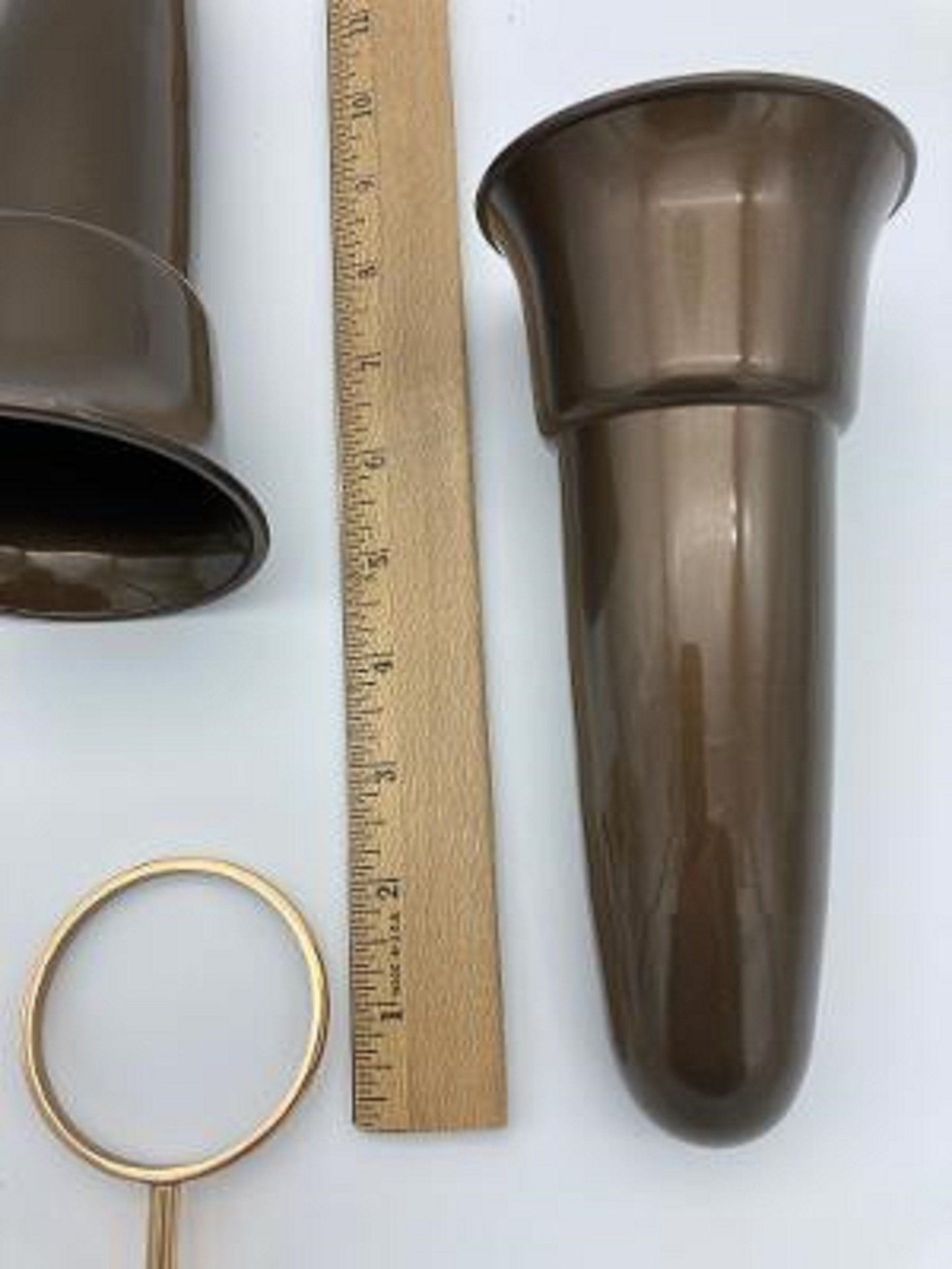 Mausoleum Crypt Injection Molded Brown Plastic Vase (ONLY Replacement; NO Hardware) 8 inch - Royal Duchess