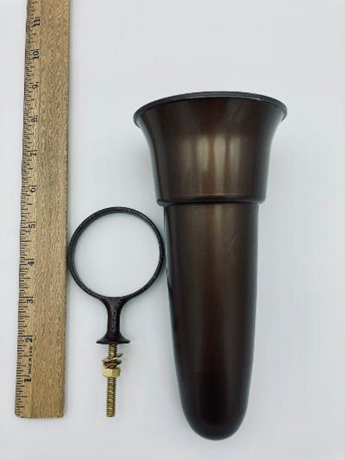 Crypt Mausoleum Vase & Silk Flowers with Ring Bolt Support