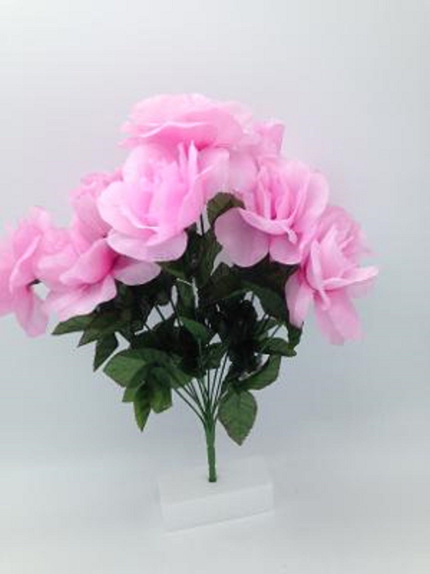 DIY Cemetery BOUQUET of PINK Open Rose (refill) for Grave-site Presentation in Remembrance of Loved Ones Or Home Garden Use