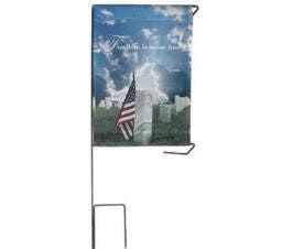 Cemetery Garden DIY BANNER "Freedom Is Never Free" for Grave-site Presentation in Remembrance of Loved Ones or Home Garden Use -