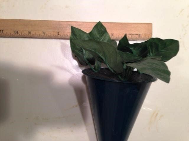 DIY CEMETERY Cone VASE for Flowers, Hard Plastic, Metal Spike for Grave-site Presentation as Loved One Memorial or Home Garden -