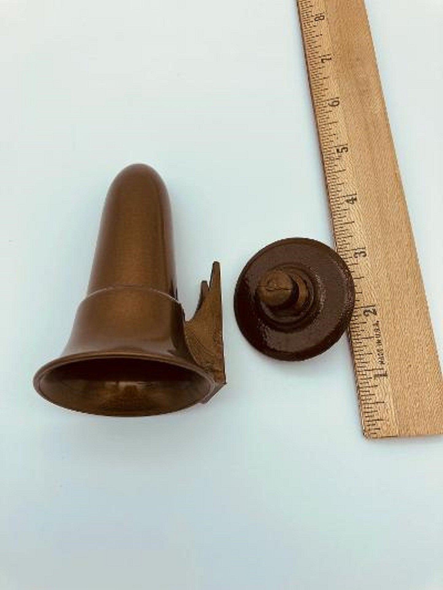 Mausoleum Crypt Brown Vase 4.0 IN - Royal Duchess - (EPOXY) Disc Button Support-