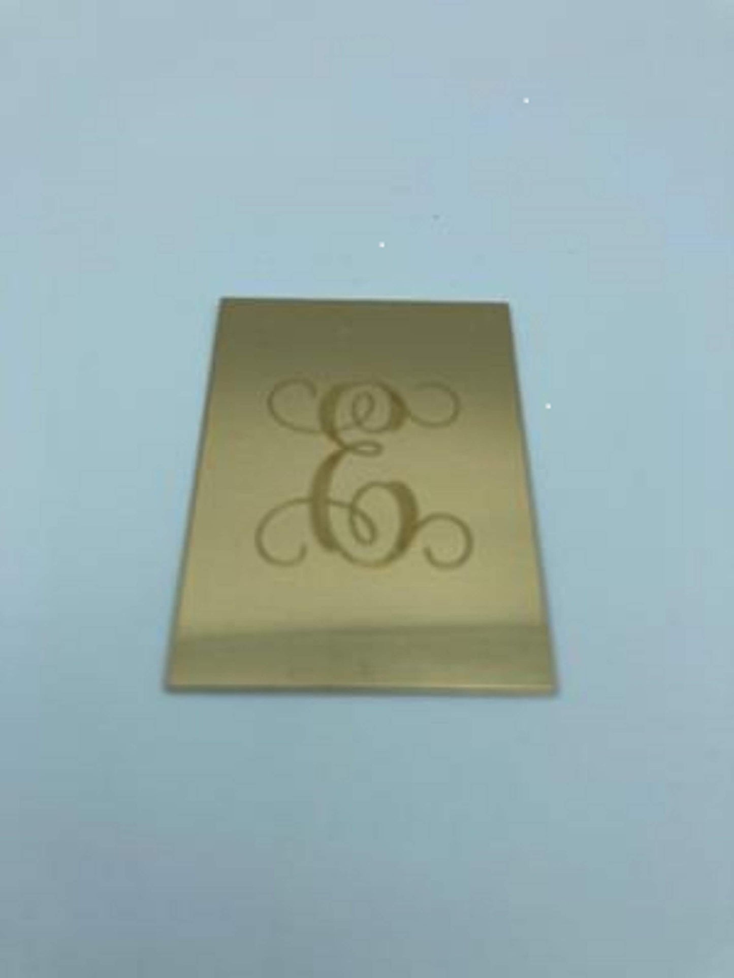 ENGRAVED (custom) SCRIPT (1) INITIAL Crypt Mausoleum Niche Vase - Bronze Metal 7 Inch - Bolt on Ring Base -