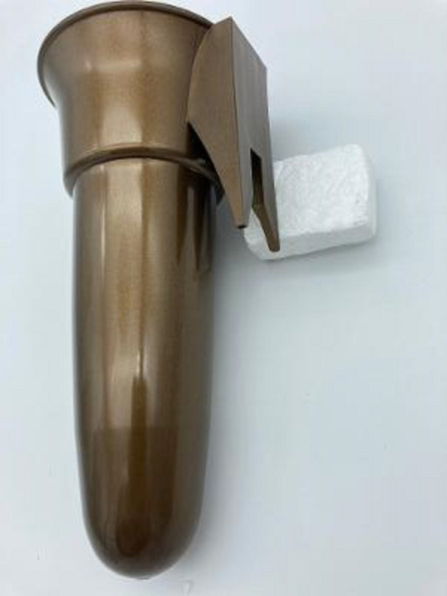 Mausoleum Crypt Injection Molded Brown Plastic Vase with "V" Bracket  (ONLY Replacement; NO Hardware) 8 inch - Royal Duchess