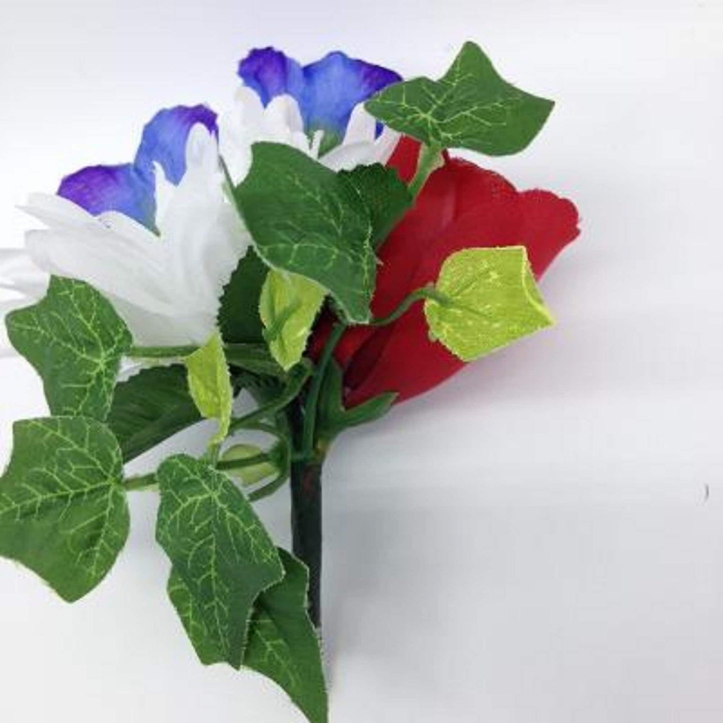 Niche Crypt Artificial Silk Flower Arrangement (NO VASE) of Rose Delphinium Daisy & Ivy -