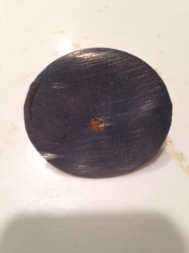 Mausoleum Crypt Brown Vase 7.75 IN - Royal Duchess - (EPOXY) Disc Button Support -