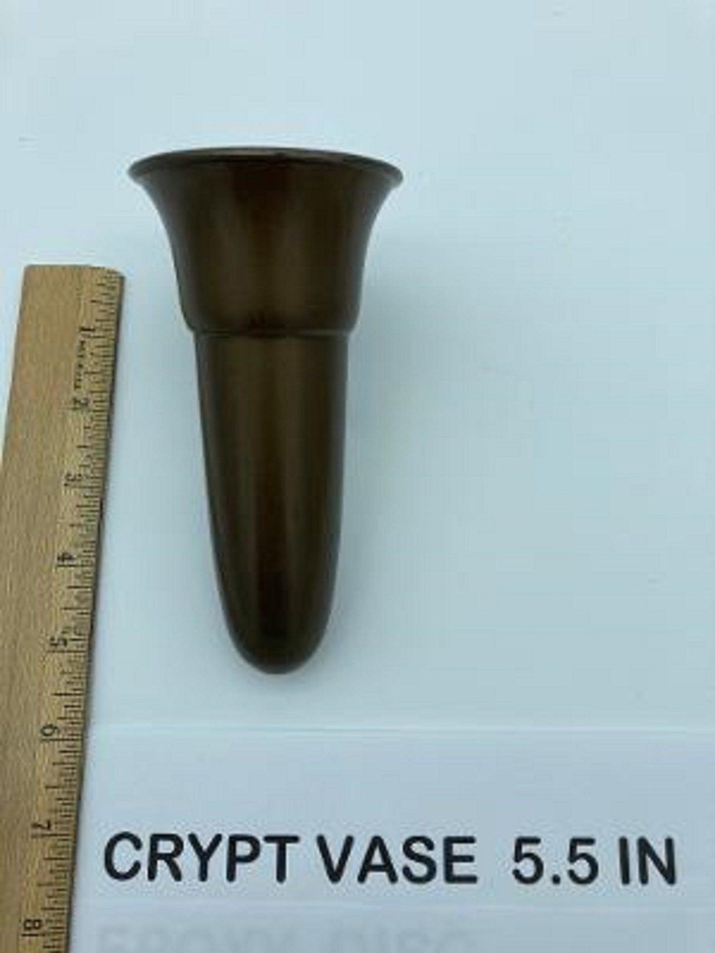 Mausoleum Crypt Injection Molded Brown Plastic Vase (ONLY Replacement; NO Hardware) 5.5 inch - Royal Duchess