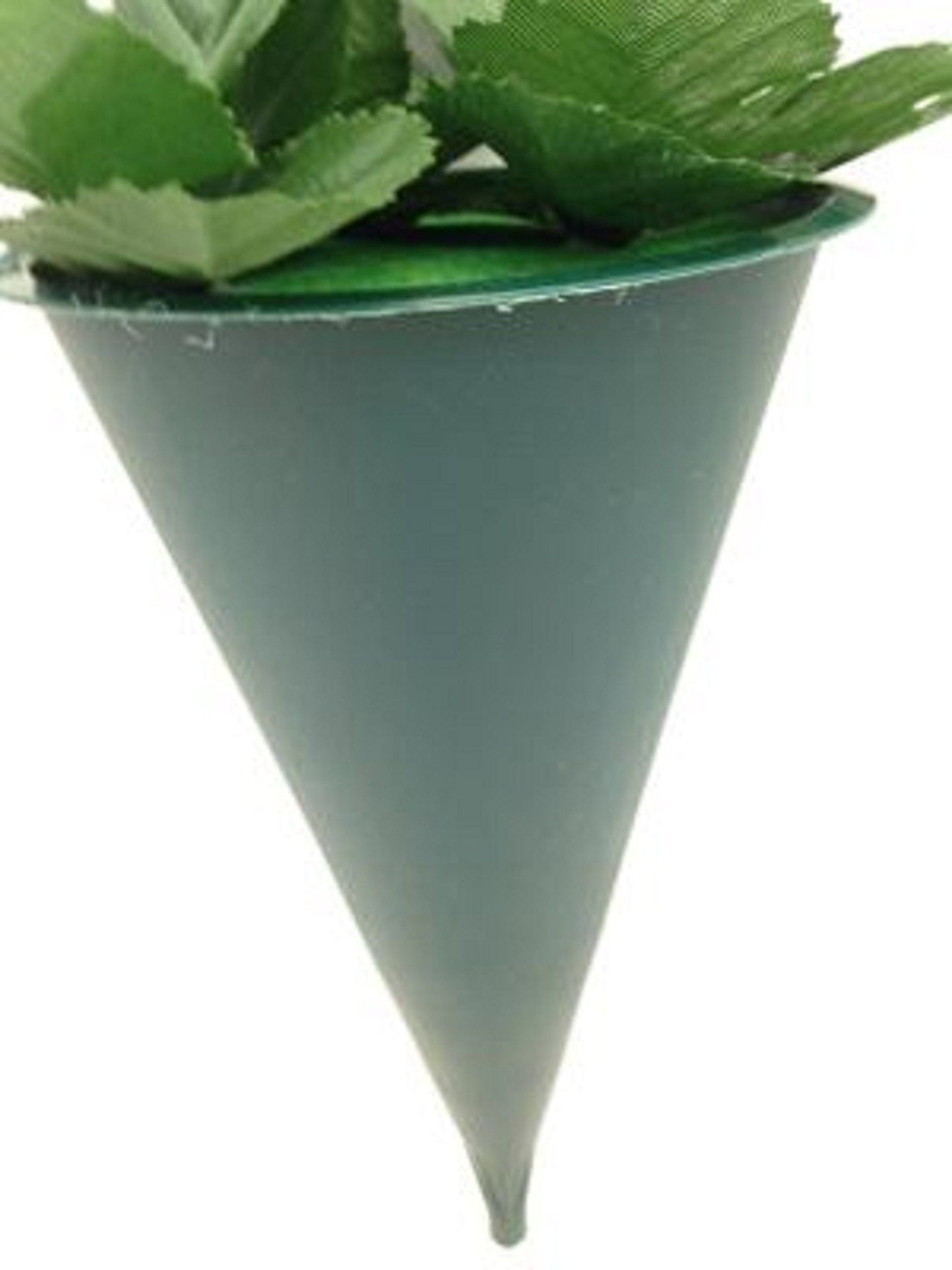 DIY CEMETERY Cone VASE for Flowers, Hard Plastic, Metal Spike for Grave-site Presentation as Loved One Memorial or Home Garden -