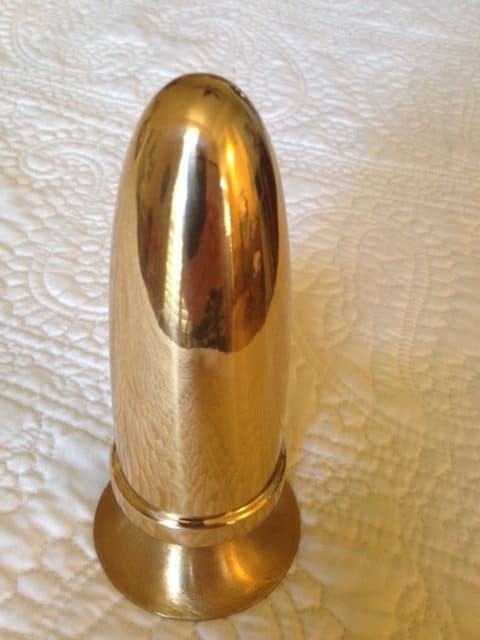 ENGRAVED (custom) Crypt Mausoleum Niche Vase - Bronze Metal 7 Inch - Add 3 Personal Engraved Initials