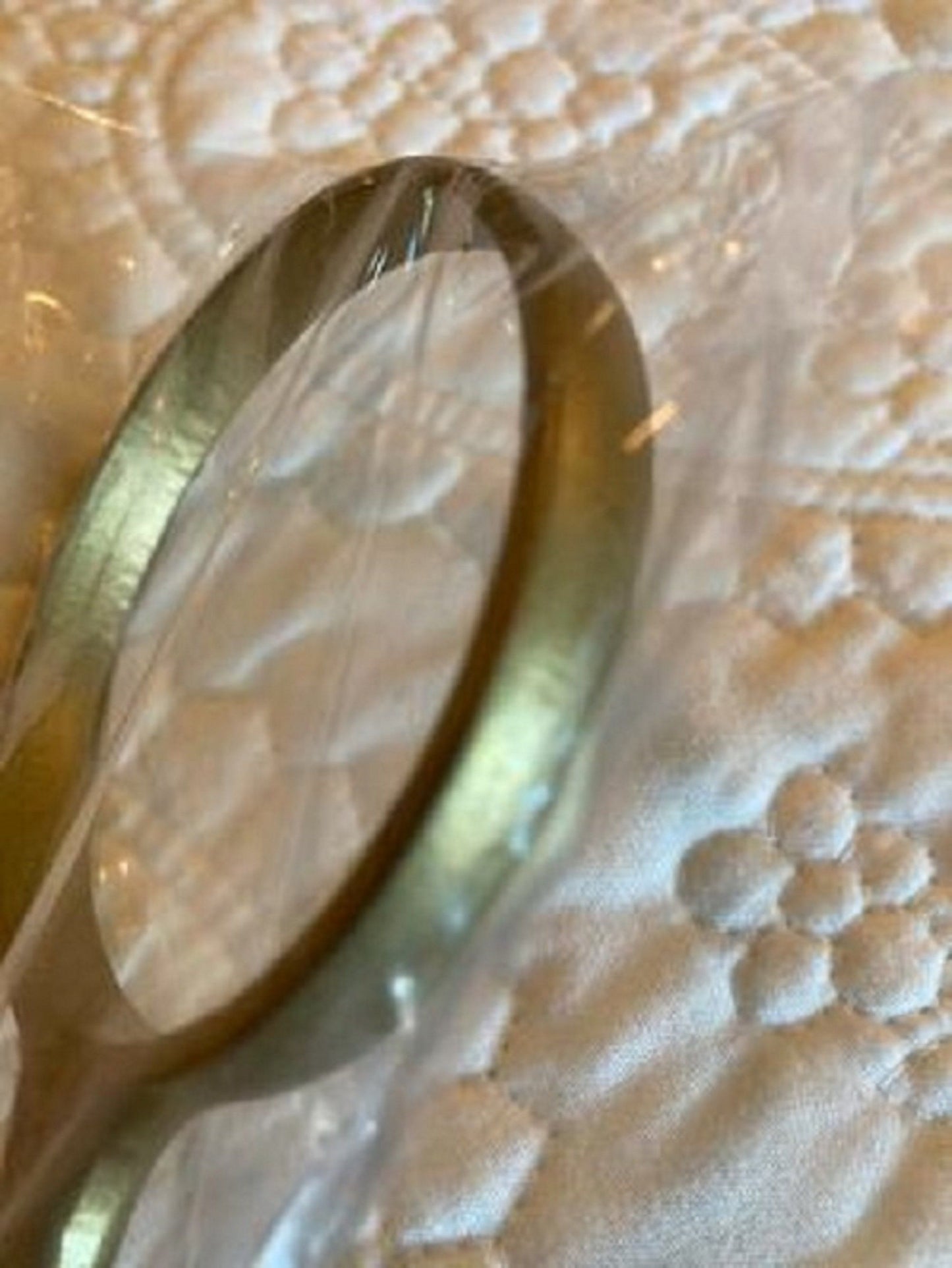 Crypt / Mausoleum  Flower Bronze Color Vase - 7.75 IN Standard Old GOLD Ring Support -