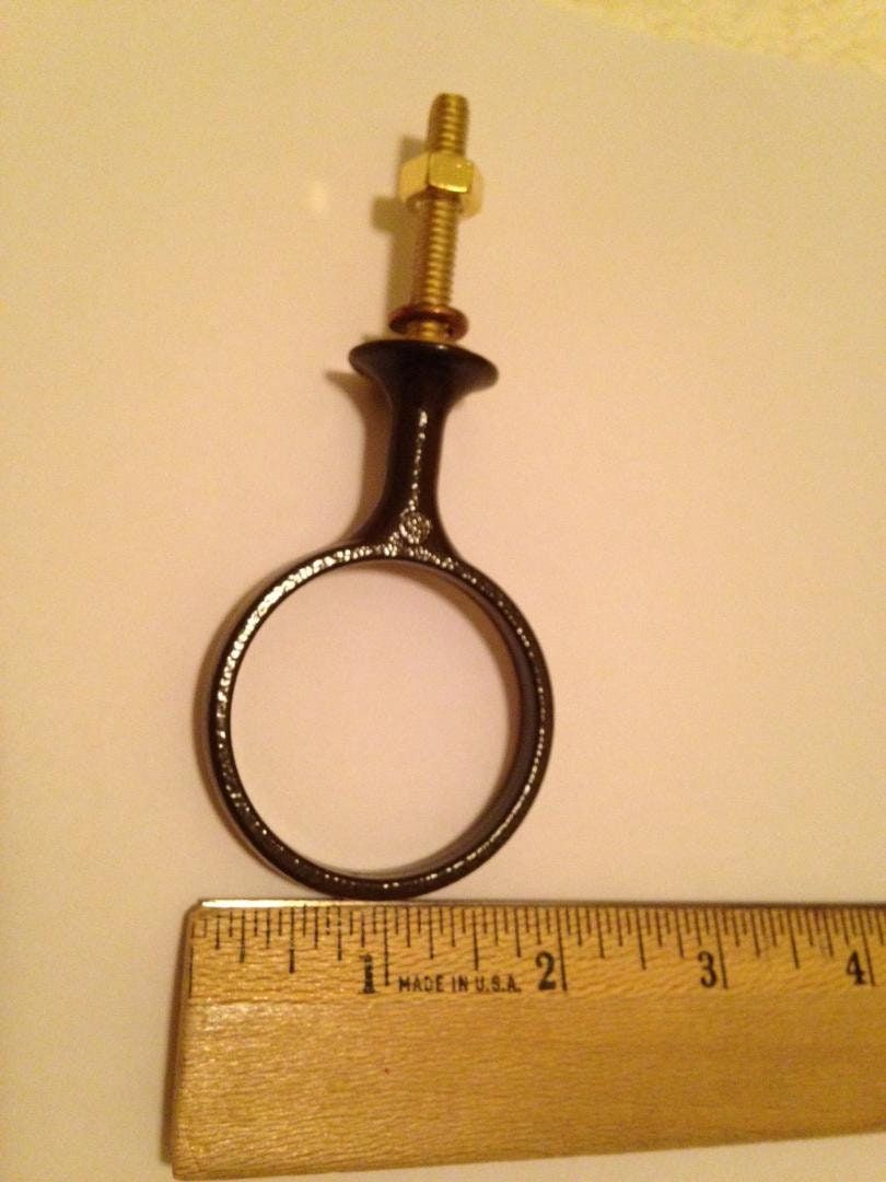 Mausoleum Crypt Brown Vase 5.5 IN  with Std Zinc Metal Bolt Ring Support -