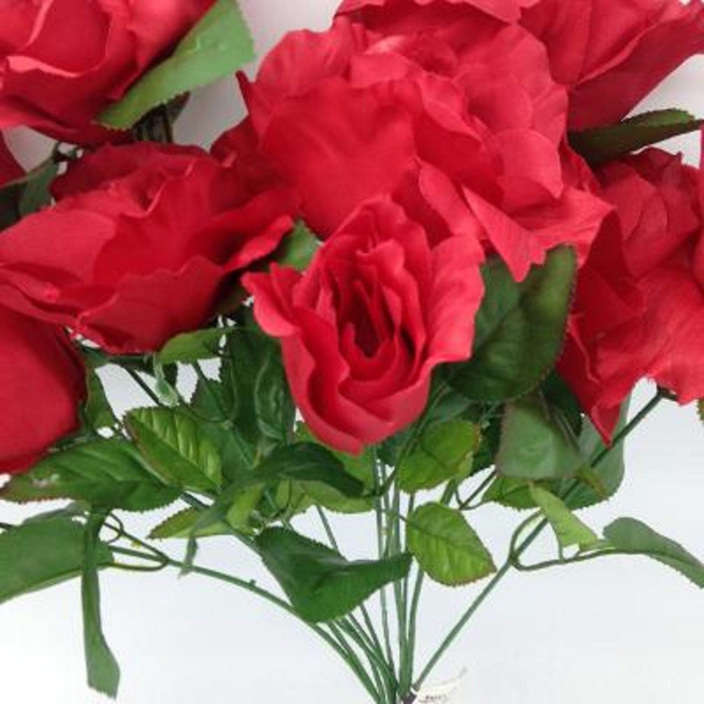 DIY Cemetery BOUQUET of red Open Rose (refill) for Grave-site Presentation in Remembrance of Loved Ones Or Home Garden Use